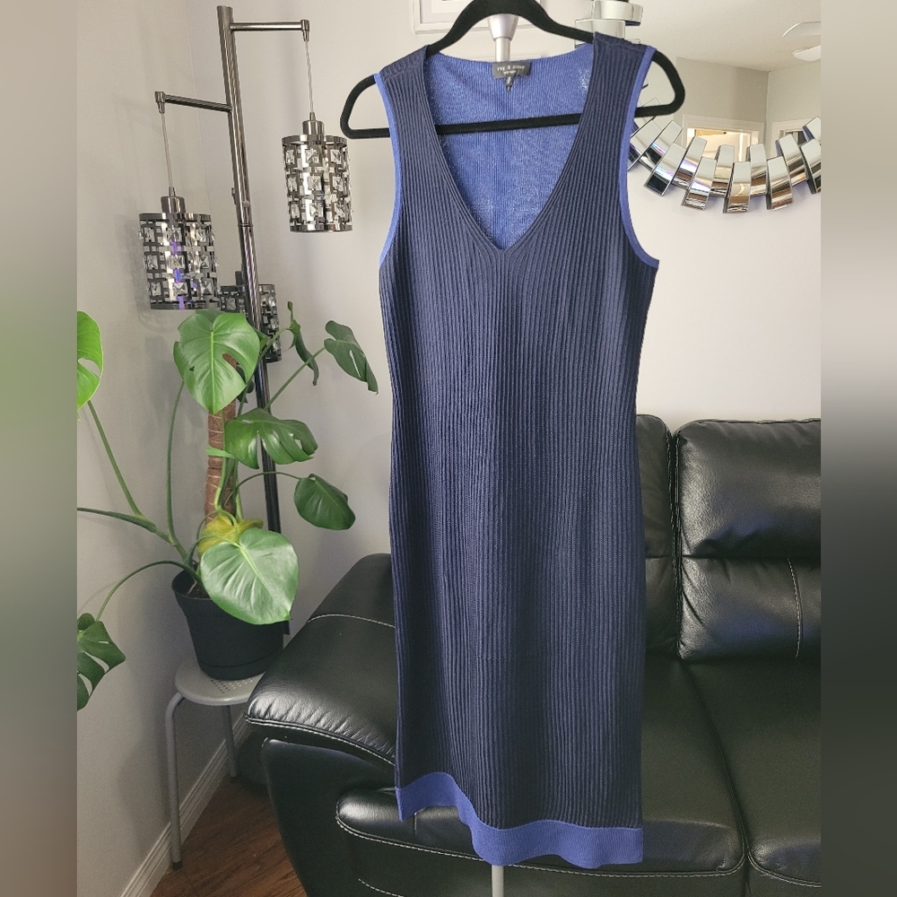 Rag and Bone Navy Cora Dress Medium